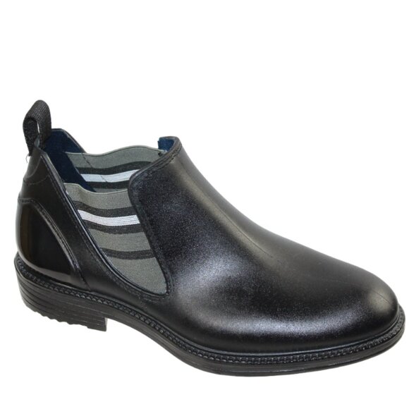 Solo Wolf Two Tone Black Gray Water Resistant Ankle Rain Shoe, Size 7 - Picture 3 of 9